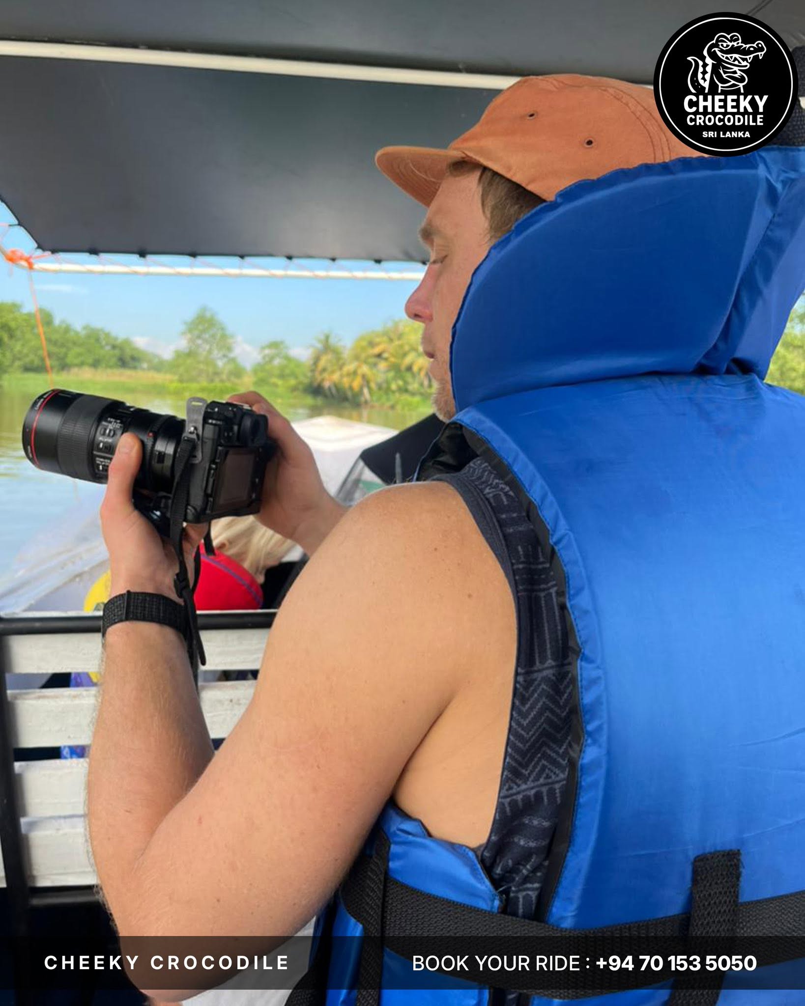 Safari boat cruising