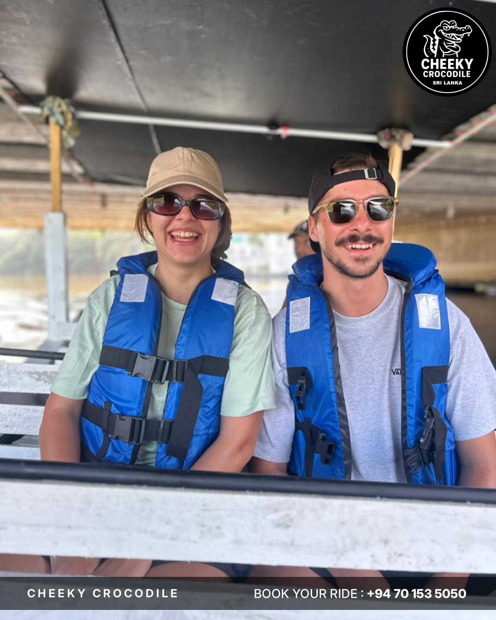 Safari boat cruising