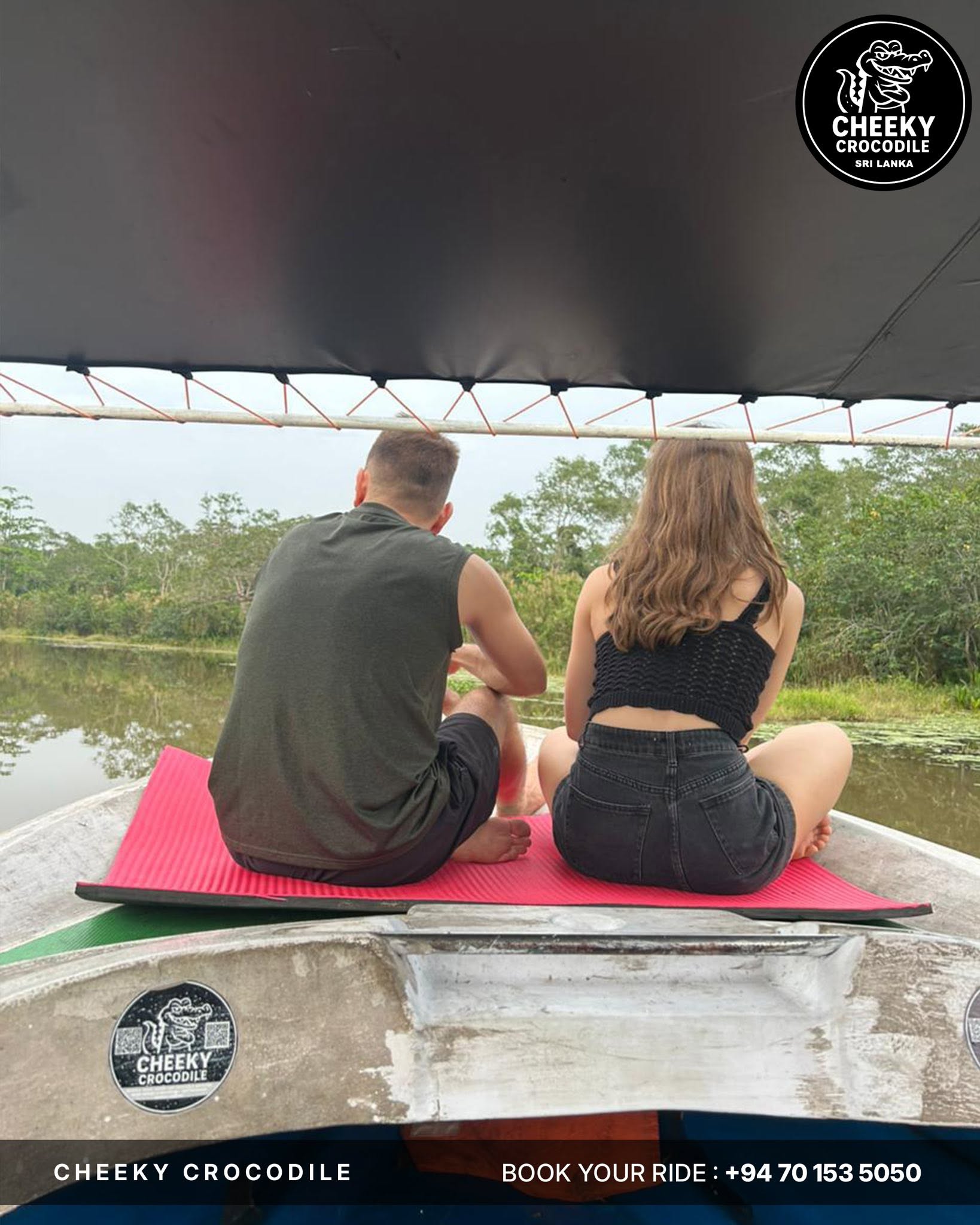 Safari boat cruising