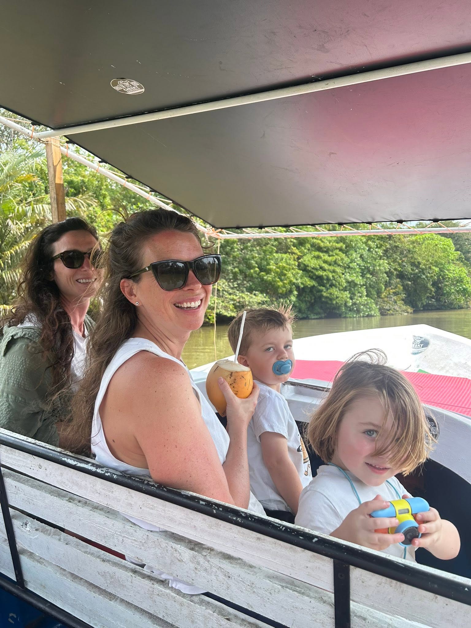Safari boat cruising