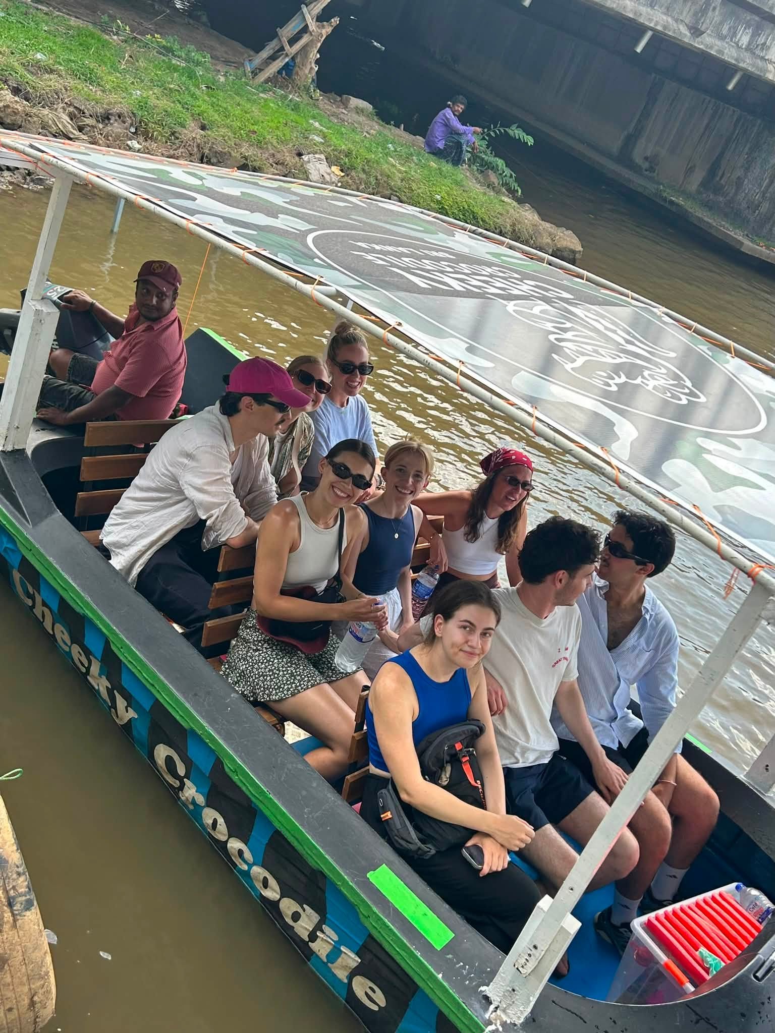 Safari boat cruising