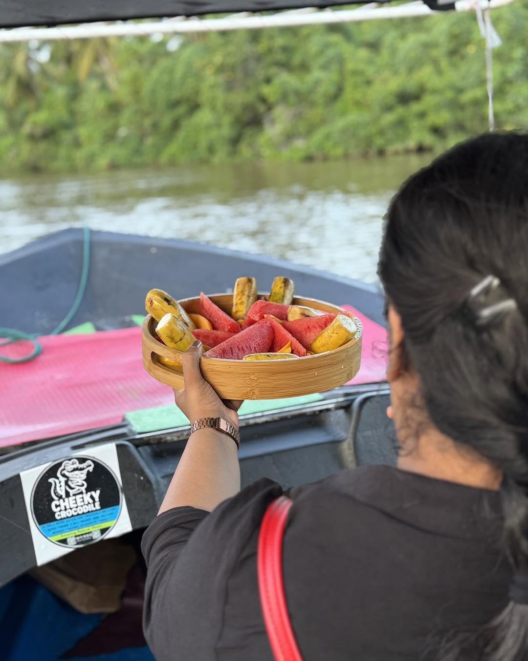 Safari boat cruising