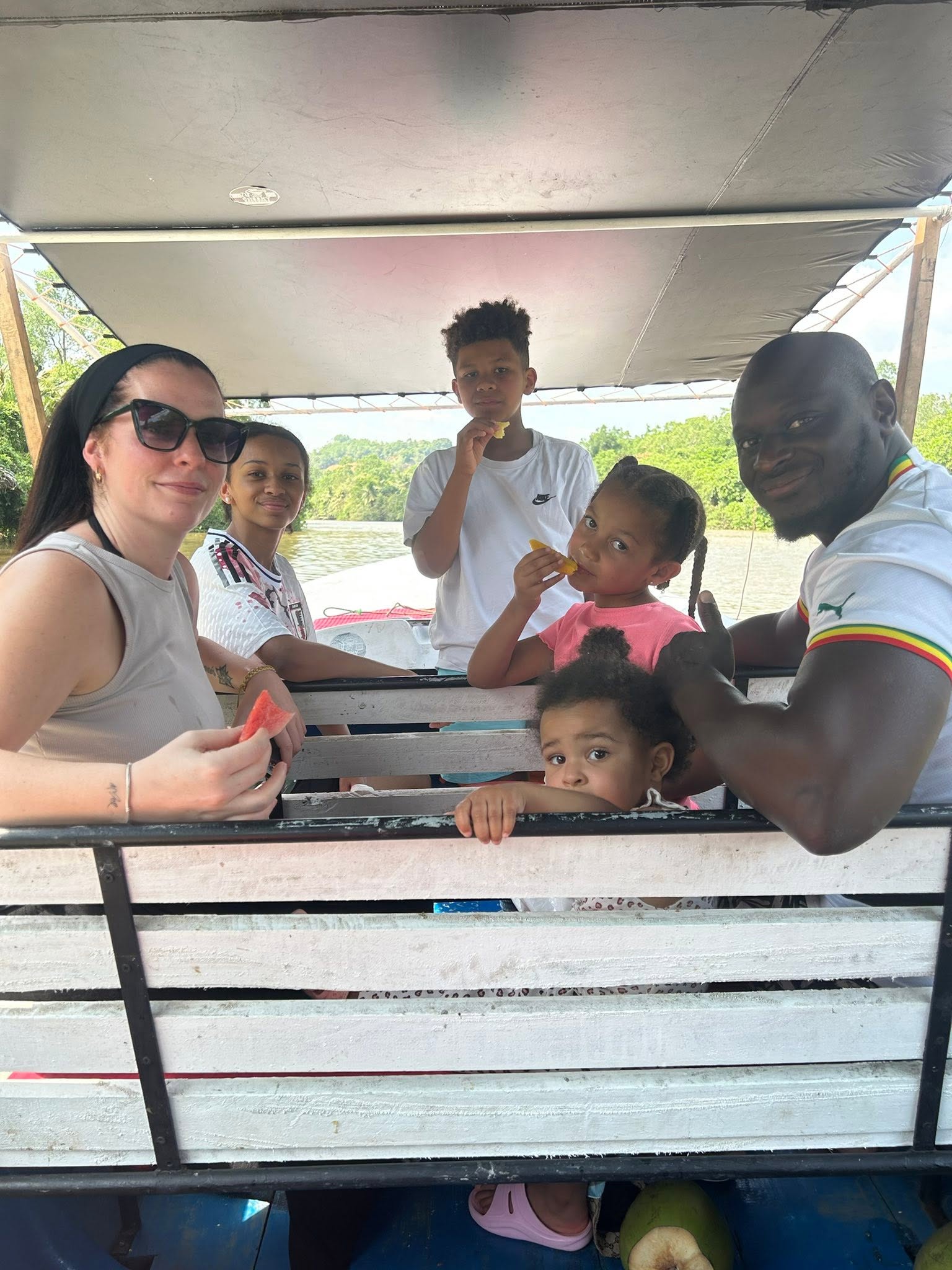 Safari boat cruising