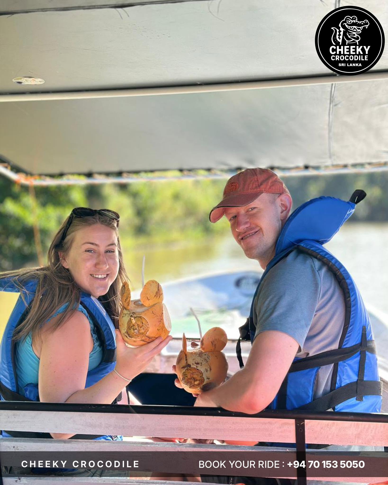 Safari boat cruising